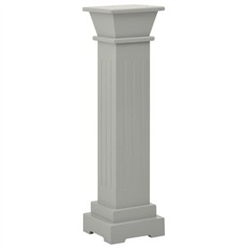 vidaXL Support Pilier Classique Carré pour Plantes Couloir Terrasse Chambre à Coucher Lieu du Mariage Extérieur Gris 17x17x66 cm