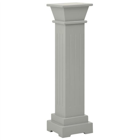 vidaXL Support Pilier Classique Carré pour Plantes Couloir Terrasse Chambre à Coucher Lieu du Mariage Extérieur Gris 17x17x66 cm