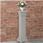 vidaXL Support Pilier Classique Carré pour Plantes Couloir Terrasse Chambre à Coucher Lieu du Mariage Extérieur Gris 17x17x66 cm