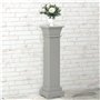 vidaXL Support Pilier Classique Carré pour Plantes Couloir Terrasse Chambre à Coucher Lieu du Mariage Extérieur Gris 17x17x66 cm