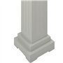 vidaXL Support Pilier Classique Carré pour Plantes Couloir Terrasse Chambre à Coucher Lieu du Mariage Extérieur Gris 17x17x66 cm