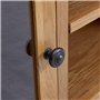 vidaXL TV Cabinet 110x35x44 cm Solid Oak Wood, TV Unit, TV Stand, Side Cabinet, TV Units, TV Stands, Side cabinets, Wooden Cabin
