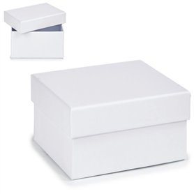 DKD Home Decor Boîte multifonction en carton blanc, dimensions 8,5 x 5 x 12,5 cm