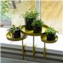 Esschert's Garden Support à Plantes Rond à Fixer Hauteur réglable doré 24.6 x 18 cm