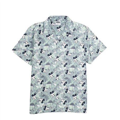 CERDÁ LIFE'S LITTLE MOMENTS D'été Homme Motif 100 Chemise Manche Courte Mickey Mouse | Fabriqué en Coton 100% et Portant la Lice