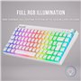 Mars Gaming MKCLOUD, Clavier Mécanique sans Fil RGB Blanc, Ultra-Compact 75%, Switch Outemu SQ Pro Bleu, Langue Français