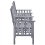 vidaXL Acacia Solide Chaises de Jardin avec Table à Thé et Coussins Fauteuils de Salle à Manger d'Extérieur Mobilier de Patio Me