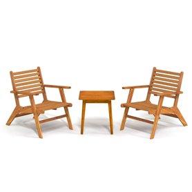 vidaXL Mobilier de Bistro 3 pcs Mobilier à Dîner de Jardin Ensemble de Salle à Manger Table et Chaises d'Extérieur Terrasse Pati