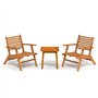 vidaXL Mobilier de Bistro 3 pcs Mobilier à Dîner de Jardin Ensemble de Salle à Manger Table et Chaises d'Extérieur Terrasse Pati