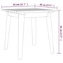 vidaXL Mobilier de Bistro 3 pcs Mobilier à Dîner de Jardin Ensemble de Salle à Manger Table et Chaises d'Extérieur Terrasse Pati