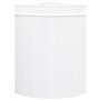 vidaXL Panier à linge d'angle 60 L bambou blanc