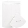 vidaXL Panier à linge d'angle 60 L bambou blanc