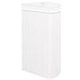 vidaXL Panier à linge d'angle 60 L bambou blanc