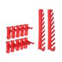 vidaXL Kit de bacs de stockage et panneaux muraux 136pcs rouge et noir, kit de bacs, kit de bacs muraux, panneau mural, boîte em
