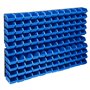 vidaXL Kit de Bacs de Stockage et Panneaux Muraux 128 pcs Boîte d'Empilage Système de Stockage d'Outils Garage Atelier de Bricol