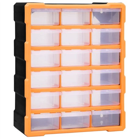 VidaXL Organisateur multi-tiroirs avec 18 tiroirs centraux 38x16x47 cm