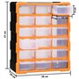 VidaXL Organisateur multi-tiroirs avec 18 tiroirs centraux 38x16x47 cm