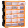 VidaXL Organisateur multi-tiroirs avec 18 tiroirs centraux 38x16x47 cm
