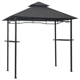 vidaXL Belvédère de Barbecue Chapiteau Tente Tonnelle Pavillon Extérieur Résistant aux Intempéries 240x150x255 cm Anthracite Aci