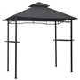 vidaXL Belvédère de Barbecue Chapiteau Tente Tonnelle Pavillon Extérieur Résistant aux Intempéries 240x150x255 cm Anthracite Aci