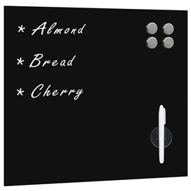 vidaXL Tableau Noir Magnétique Mural Tableau d'Ecriture Panneau Effaçable Ecole Bureau Maison Matériel de Montage Inclus Noir Ve