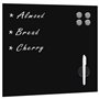vidaXL Tableau Noir Magnétique Mural Tableau d'Ecriture Panneau Effaçable Ecole Bureau Maison Matériel de Montage Inclus Noir Ve