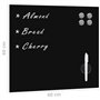 vidaXL Tableau Noir Magnétique Mural Tableau d'Ecriture Panneau Effaçable Ecole Bureau Maison Matériel de Montage Inclus Noir Ve