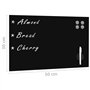 Magnettafel Wandmontage Glas 50 x 30 cm
