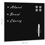 vidaXL Tableau Noir Magnétique Mural Tableau d'Ecriture Panneau Effaçable Ecole Bureau Maison Matériel de Montage Inclus Noir Ve
