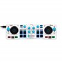 Hercules DJControl Mix Blue Edition – Contrôleur DJ Bluetooth sans fil pour Smartphone - Exclusivité Amazon