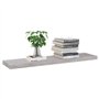 vidaXL Etagère Murale Flottante Etagère Suspendue Support Mural Etagère de Salon Salle de Séjour Maison Intérieur Gris Béton 90x