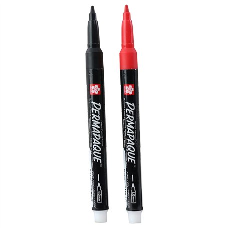 SAKURA Marker, Permala, fein 1 rot und 1 schwarz