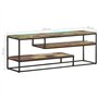 VidaXL Meuble TV 130x30x45 cm Bois de récupération massif