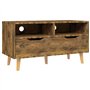 VidaXL Meuble TV Chêne fumé 90x40x48,5 cm Aggloméré, Meuble Salon