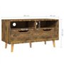 VidaXL Meuble TV Chêne fumé 90x40x48,5 cm Aggloméré, Meuble Salon
