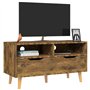 VidaXL Meuble TV Chêne fumé 90x40x48,5 cm Aggloméré, Meuble Salon