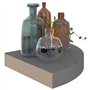 VidaXL Étagères d'angle flottantes 2 pcs Gris brillant 25x25x3,8cm MDF