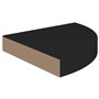 VidaXL Étagère d'angle flottante Noir 25x25x3,8 cm MDF