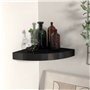 VidaXL Étagère d'angle flottante Noir 25x25x3,8 cm MDF