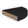 VidaXL Étagère d'angle flottante Noir 25x25x3,8 cm MDF
