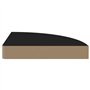 VidaXL Étagère d'angle flottante Noir 25x25x3,8 cm MDF