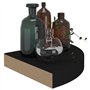 VidaXL Étagère d'angle flottante Noir 25x25x3,8 cm MDF