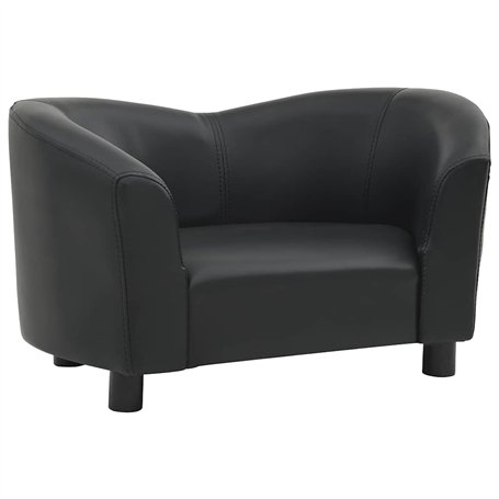 VidaXL Canapé pour chien Noir 67x41x39 cm Similicuir