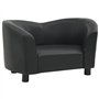 VidaXL Canapé pour chien Noir 67x41x39 cm Similicuir