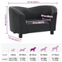 VidaXL Canapé pour chien Noir 67x41x39 cm Similicuir