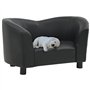 VidaXL Canapé pour chien Noir 67x41x39 cm Similicuir