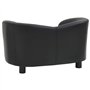 VidaXL Canapé pour chien Noir 67x41x39 cm Similicuir