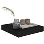 VidaXL Étagères murales flottantes 4 pcs Noir 23x23,5x3,8 cm MDF