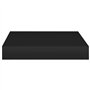 VidaXL Étagères murales flottantes 4 pcs Noir 23x23,5x3,8 cm MDF