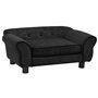 VidaXL Canapé pour chien Noir 72x45x30 cm Peluche